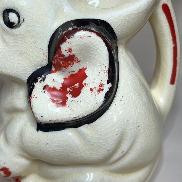 Vintage Ceramic Elephant Creamer/Pitcher White Japan 1940's - Picture 9 of 9